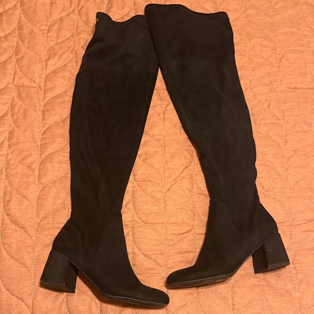 Liz Claiborne Black Over-the-Knee Block Heel Boots